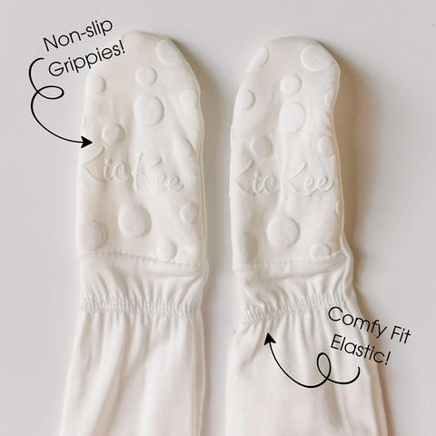 Footie with Muffin Ruffles (2 Way Zipper) - Natural Bubbles