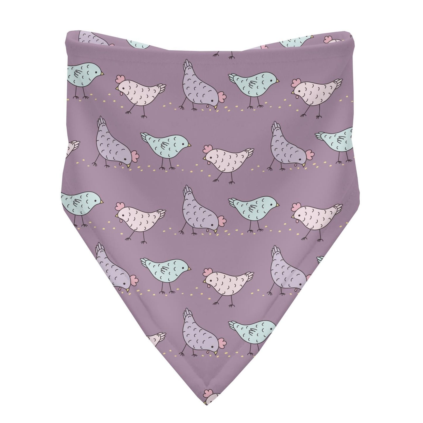 Bandana Bib - Lavender Chickens