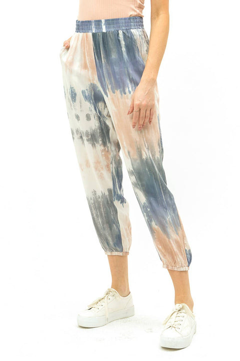 Joggers - Tie Dye Jogger Pale Blue/Blush