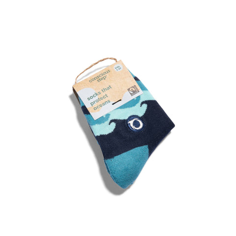Kids Socks that Protect Oceans - Blue