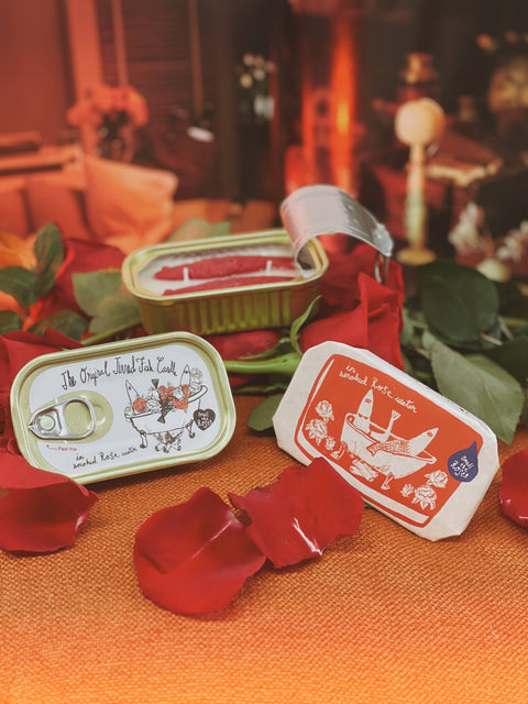 Candle - Tinned Fish: Smoked Rose Water
