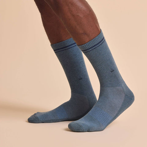 Comfort Crew Socks that Protect National Parks - Blue/Brown (3pk)