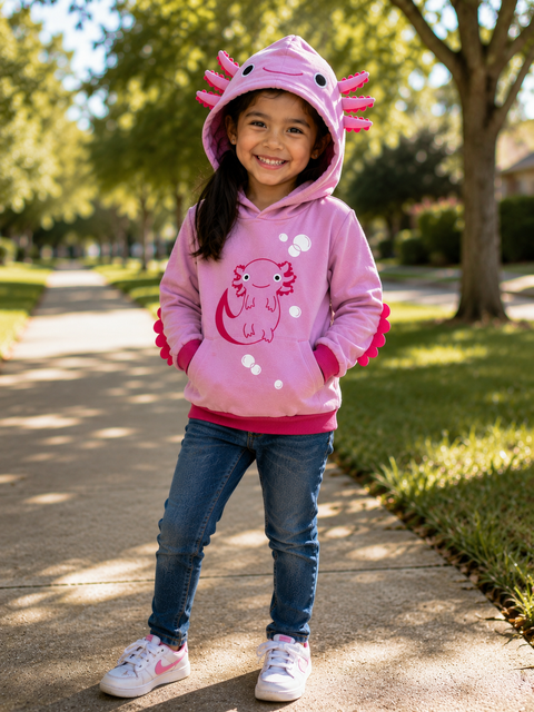 Hoodie - Pink Axolotl