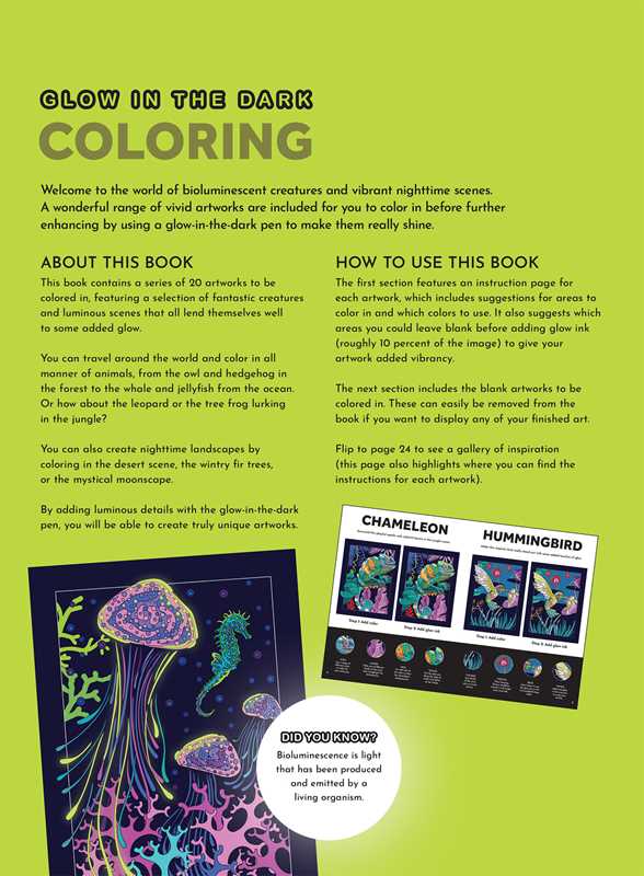 Coloring Book - Glow in the Dark