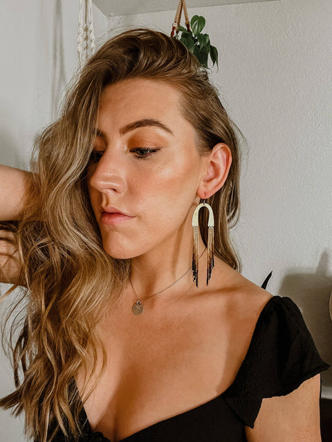 Earrings - Archway Set In Brown