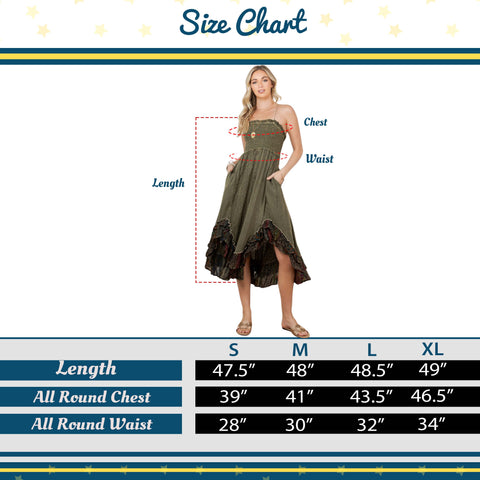 Boho Mid-Length Dress - Sun-Kissed Patchwork Gravel