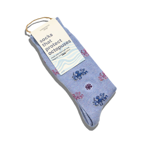 Socks that Protect Octopuses - Periwinkle