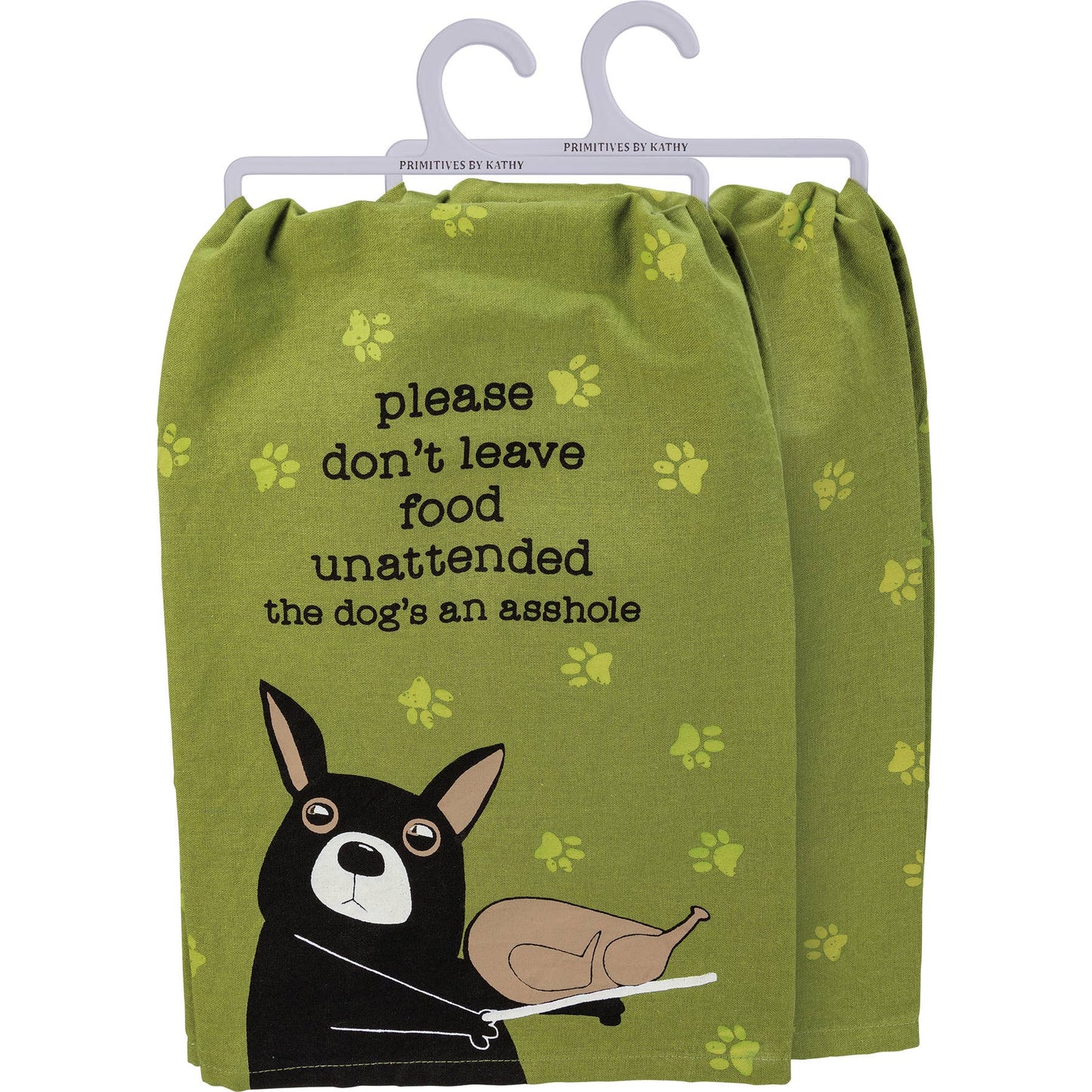 Kitchen Towel - Please Don't Leave Food Unattended The Dogs An A**hole