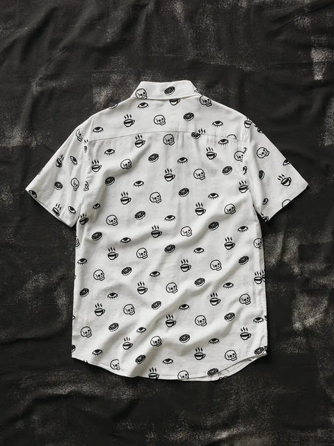 Casual Button Down Shirt - Morning Glory Coffee (Women's)