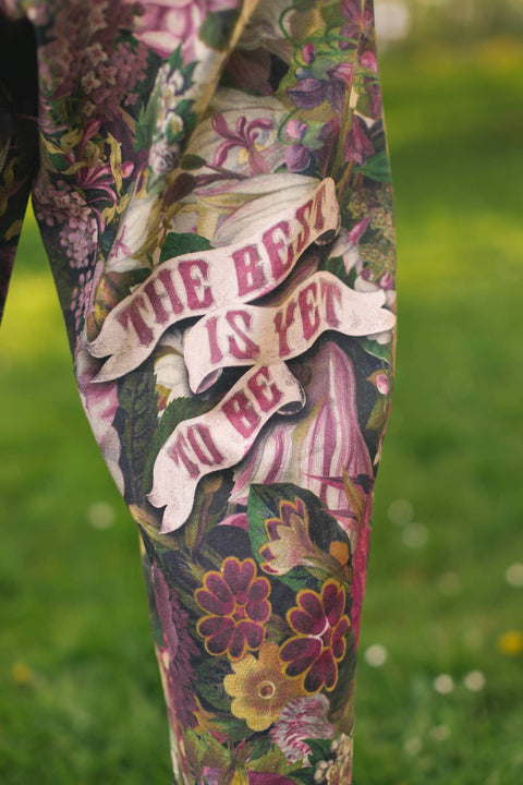 Linen Cropped Artist Pant - Make A Wish w/ Wishbone, Dandelion