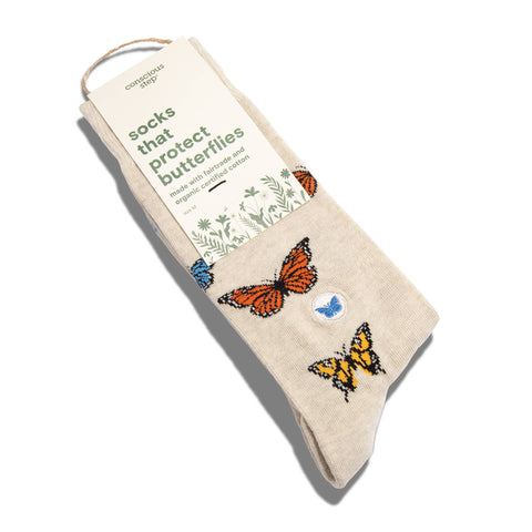 Socks that Protect Butterflies - Beige
