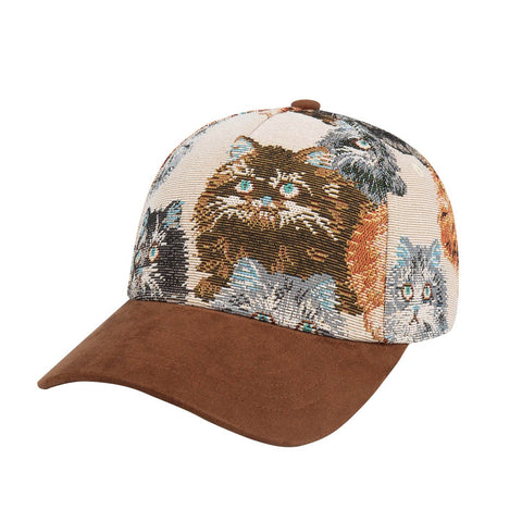 Baseball Cap - Jacquard Cat Tapestry