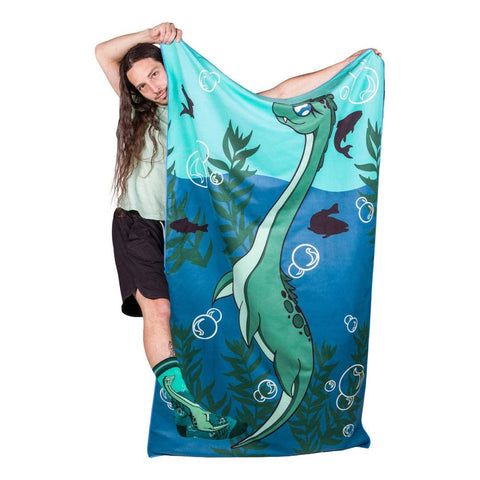 Beach Towel - Cute Nessie Quick Dry Suede