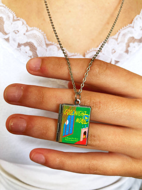 Necklace - Book Locket: Goodnight Moon Stainless Steel