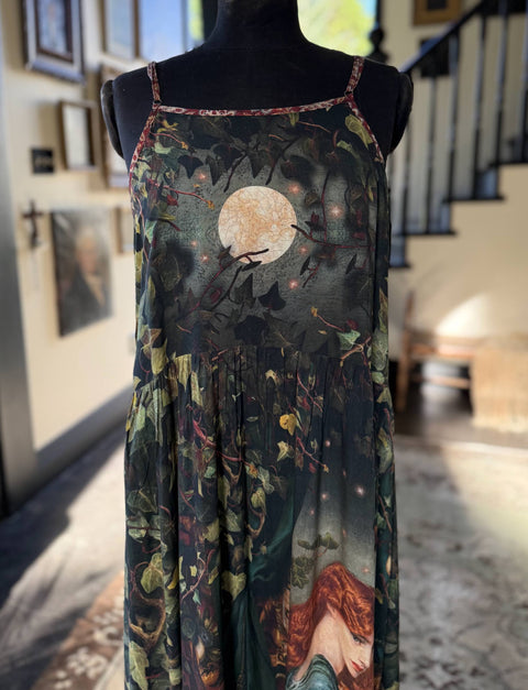 Bohéme Long Maxi Slip Dress - Solstice with Persephone and Moon