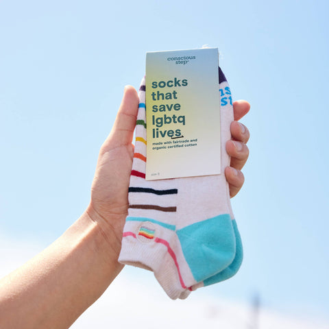 Ankle Socks that Save LGBTQ Lives - Pride Flag