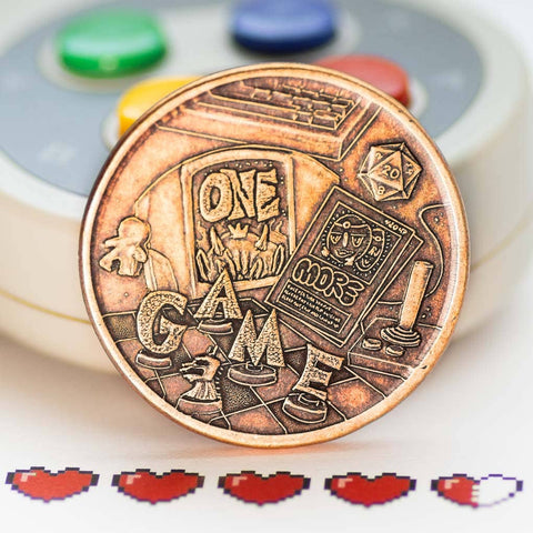 Decision Maker Coin - One More Game/Go to Bed