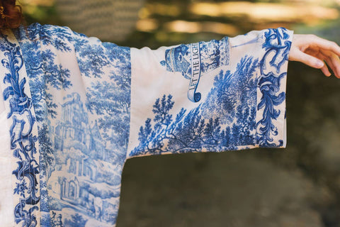 Pixie Duster Cropped Kimono - Let The Light In w/ Delft