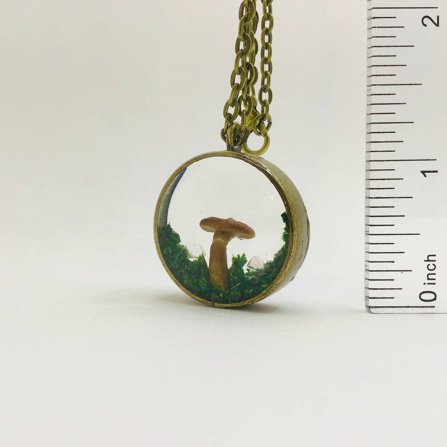 Curiosity Charm Necklace - Real Mushroom Bronze # 3964