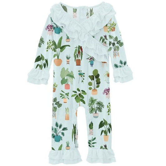 Kimono Double Ruffle Romper (Long Sleeve) - Fresh Air House Plants