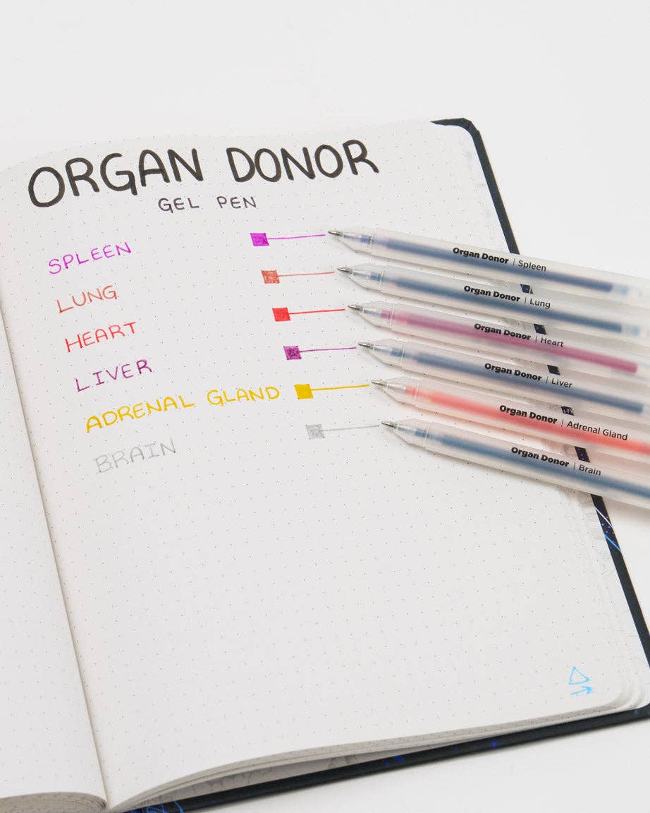 Gel Pens (6 Pack) - Organ Donor