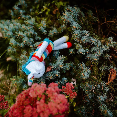 Yarn Rattle - White Unicorn