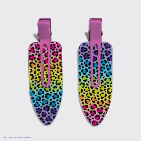 XL Creaseless Clips - Lisa Frank x Kitsch Rainbow Leopard