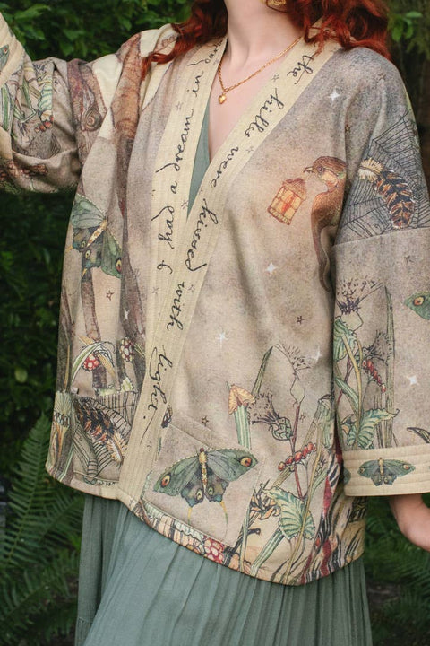 Fleece Cottage Cardigan Kimono Jacket - Lovelight