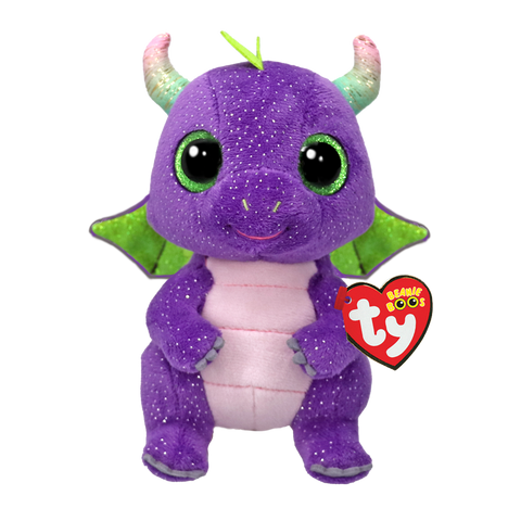 Stuffed Animal - Beanie Boo Daphne Purple Dinosaur 6"