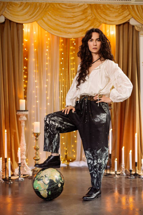 Artist Pant - The Guardians with Celestial Print & Angels