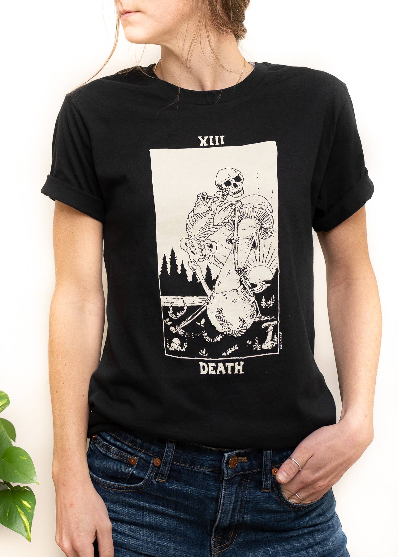 T-Shirt (Unisex) - Death Card Mushroom Tarot Shirt (Organic Cotton)