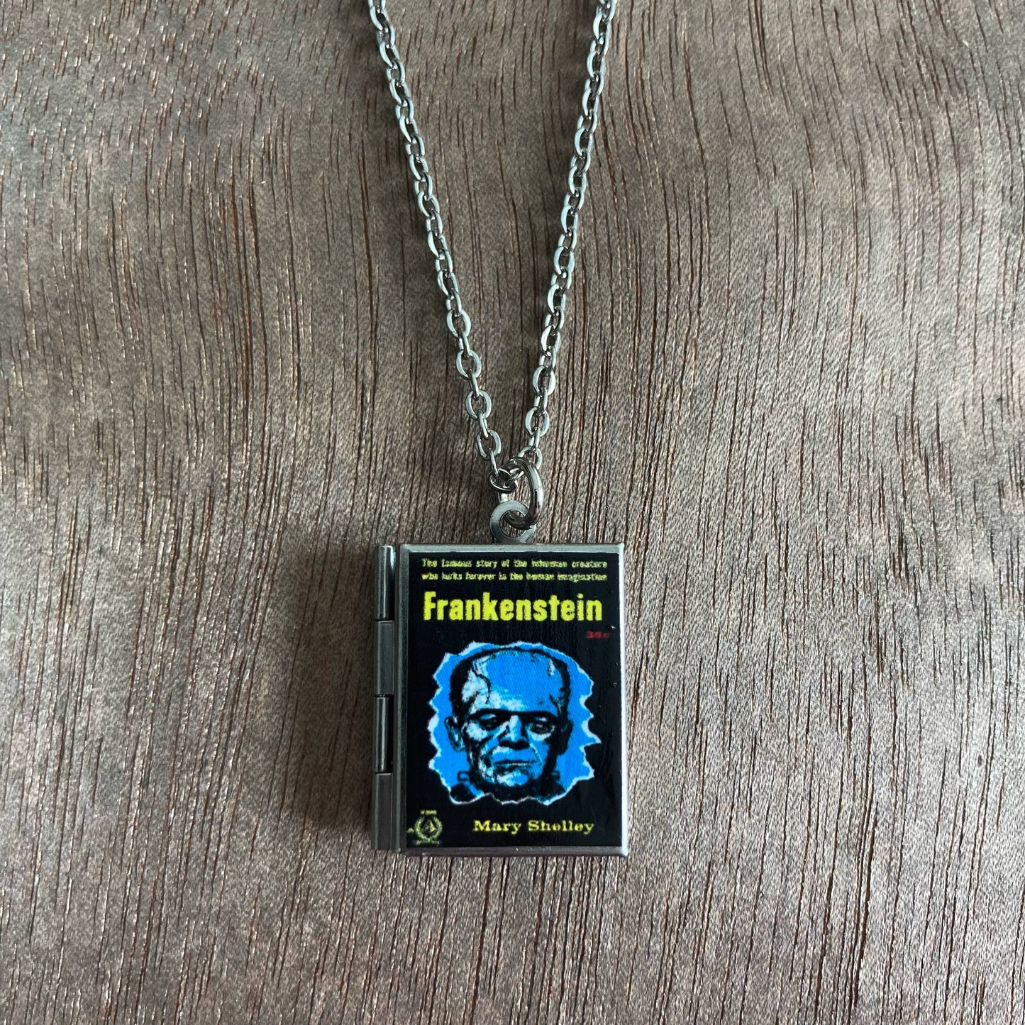 Book Locket Frankenstein : Stainless Steel