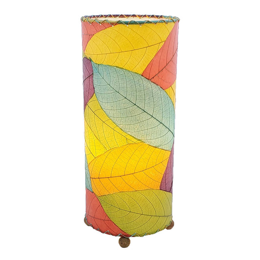 Outdoor Table Lamp - Cocoa Leaf Cylinder Multi