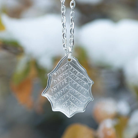 Necklace - Elvish Silver Leaf of Winter