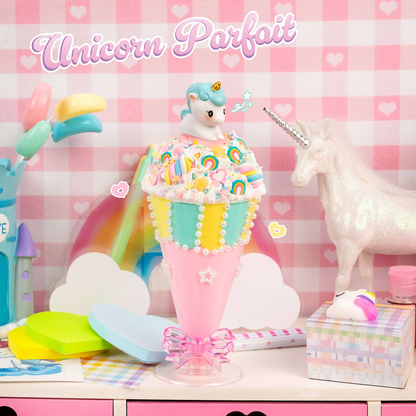Clay Kit - Play & Display Unicorn Parfait Cafe