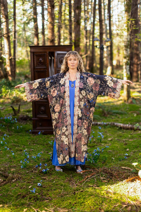 Lionheart Opera Duster - Narnia Inspired Print & Botanicals
