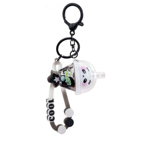 Sensory Keychain - Sweet Panda Boba Liquid Effect: Black