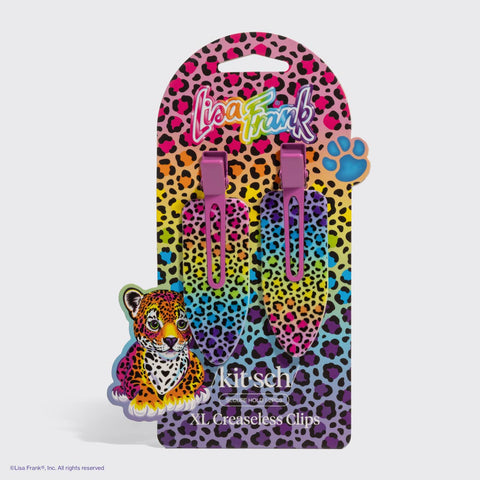 XL Creaseless Clips - Lisa Frank x Kitsch Rainbow Leopard