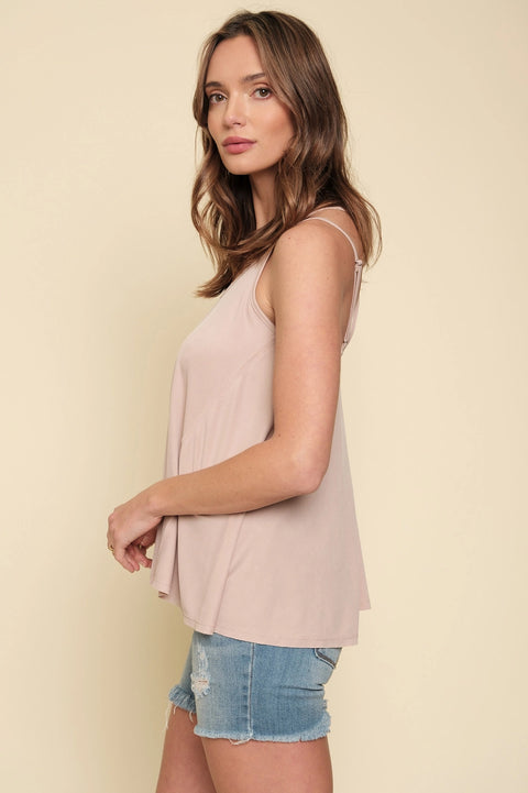 Tank Top - Strappy Cami Rose