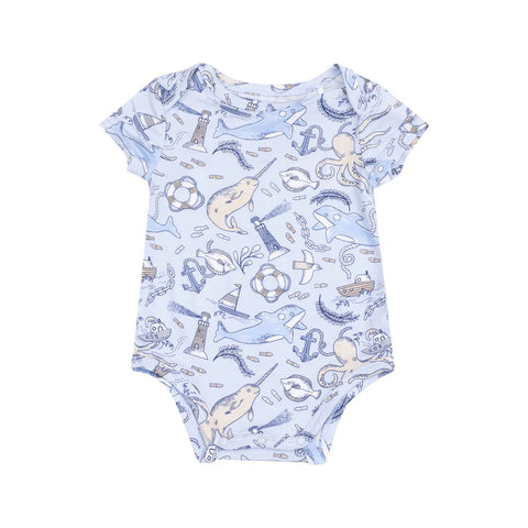 Onesie (Short Sleeve) - Nautical Notebook
