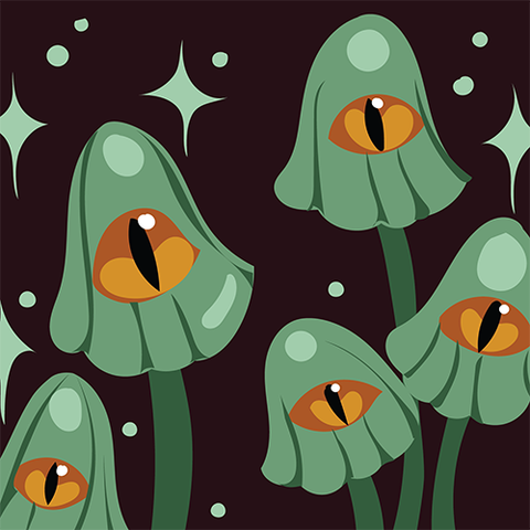 Crew Socks - Mystic Mushrooms