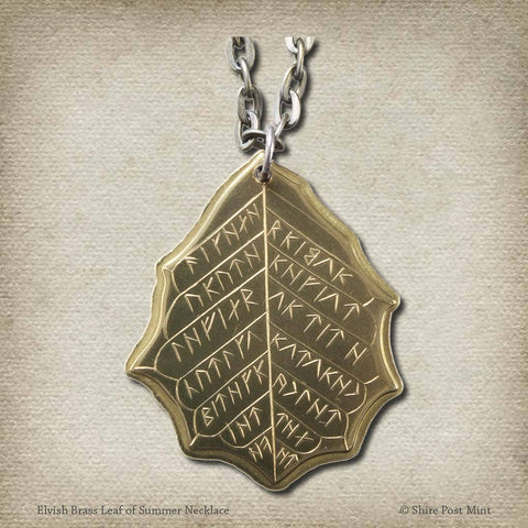 Necklace - Elvish Brass Leaf