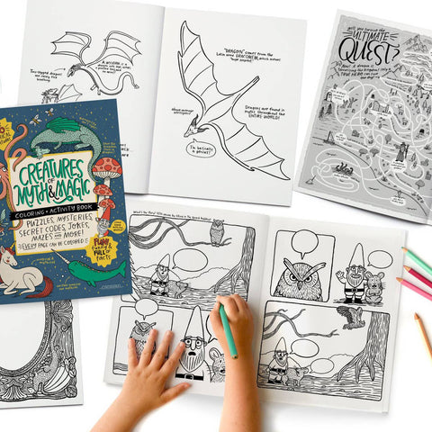 Coloring & Activity Book - Creatures of Myth & Magic