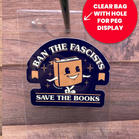 Sticker - Ban The Fascists Save The Books