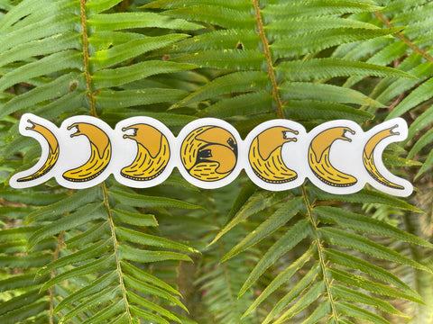 Sticker - Banana Slug Moon Phase Clear