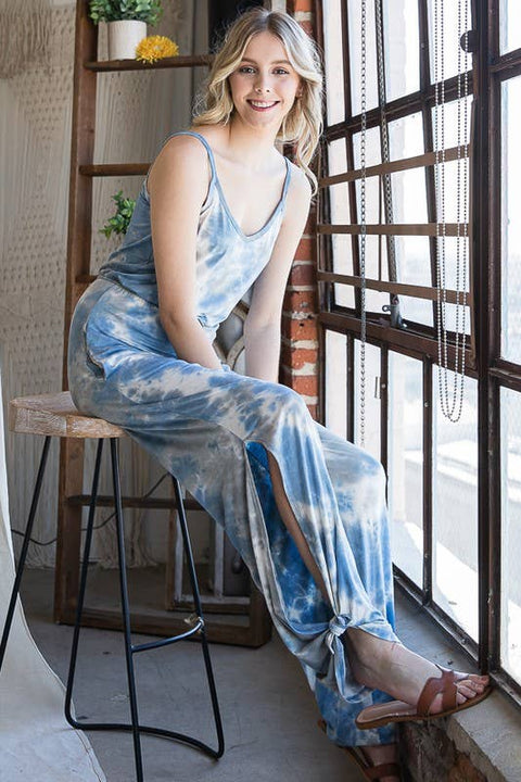 Jumpsuit - Tie Dye Split Side Casual