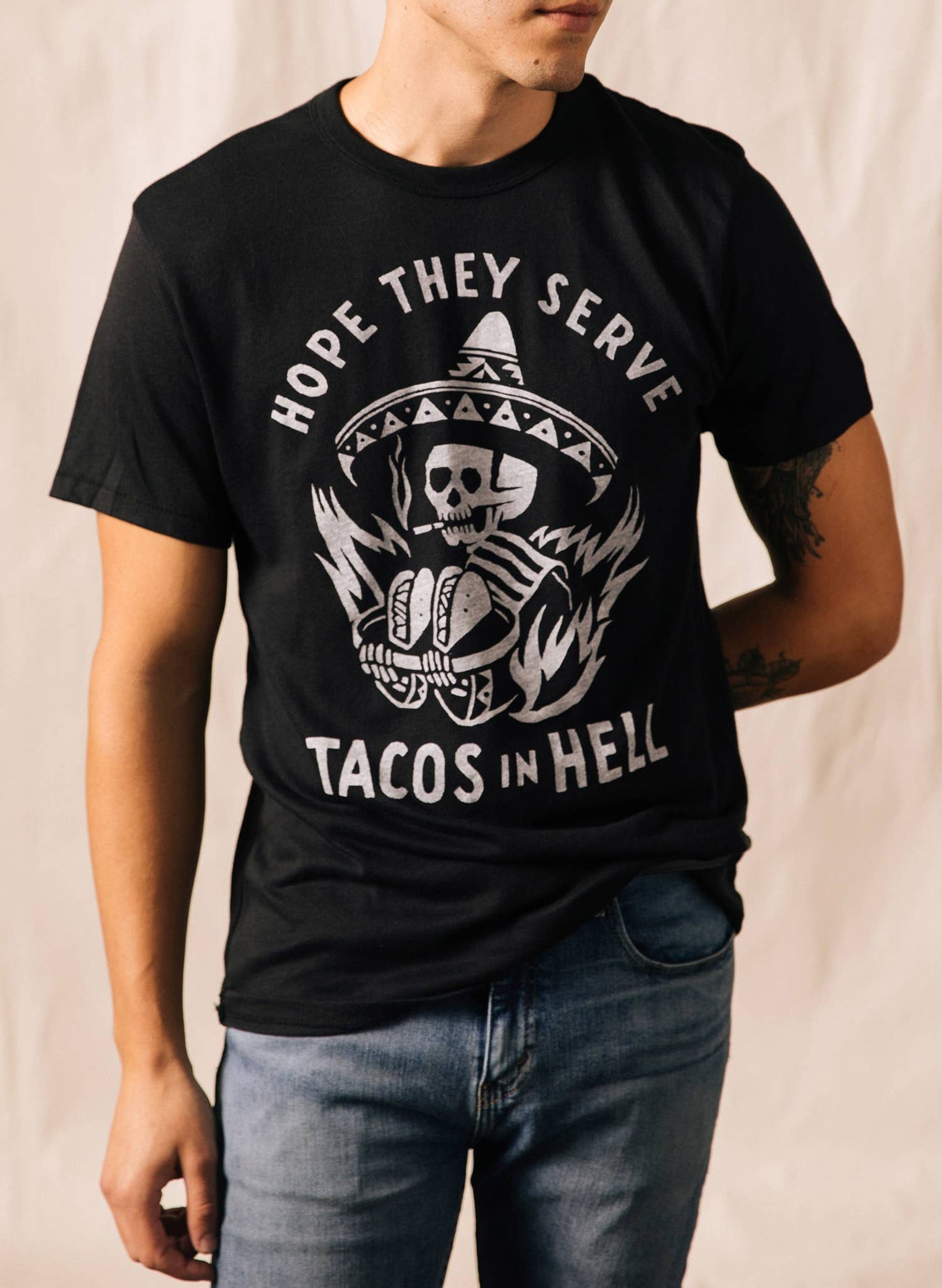Tee (Short Sleeve) - Hope They Serve Tacos In Hell