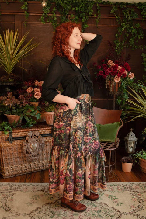 Atelier Skirt - Courage Dear Heart with Floral Print