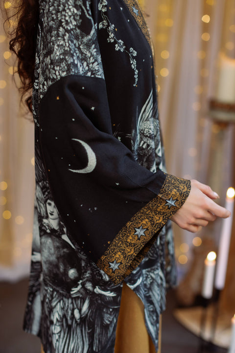 Matineé (Mid-Length) Duster - The Guardians with Angels & Moon