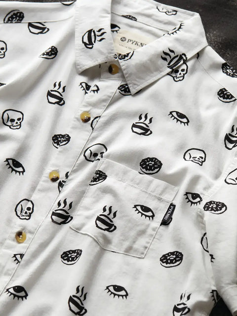 Casual Button Down Shirt - Morning Glory Coffee (Women's)